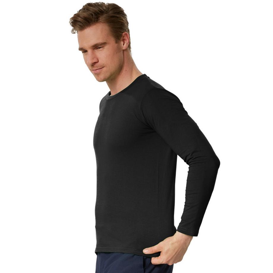 Tectake Herren Uni Langarm-Shirt  