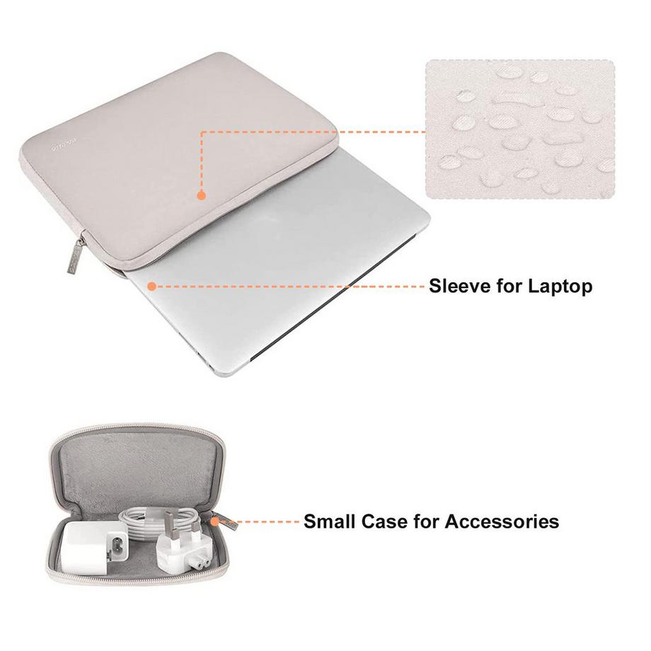 Only-bags.store Housse pour ordinateur portable en néoprène avec petite pochette  