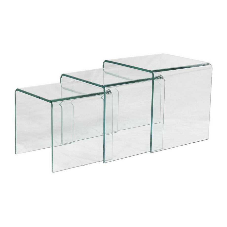 Vente-unique Tables basses gigognes MINKA Verre courbé  