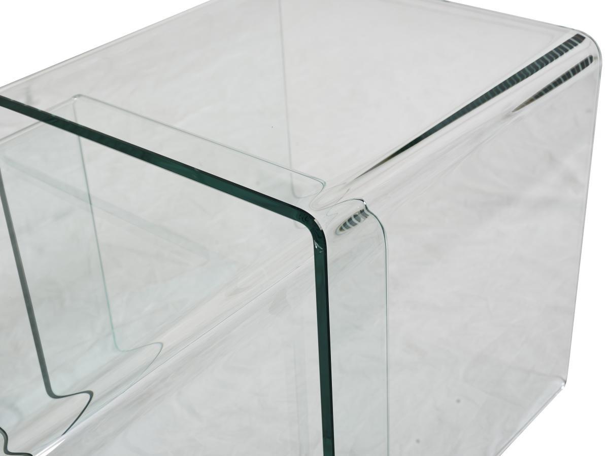 Vente-unique Tables basses gigognes MINKA Verre courbé  