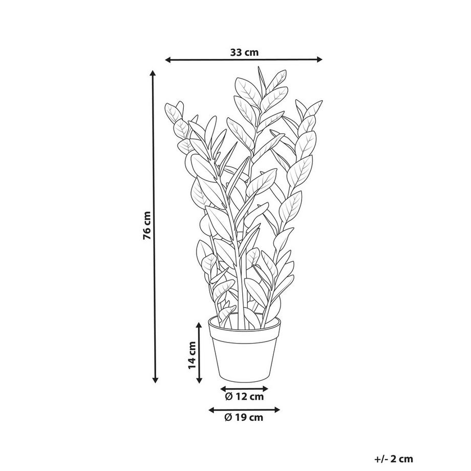Beliani Plante artificielle en Matière synthétique  ZAMIIFOLIA  