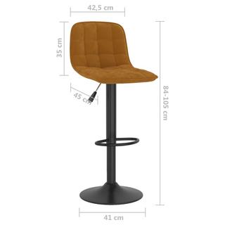 VidaXL Tabouret de bar velours  