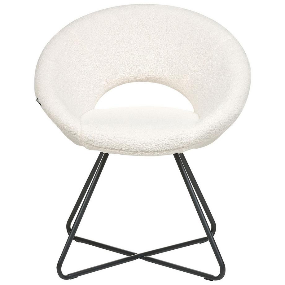 Beliani Chaise de salle à manger en Bouclé Glamour RACHEL  