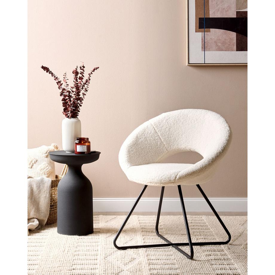 Beliani Chaise de salle à manger en Bouclé Glamour RACHEL  