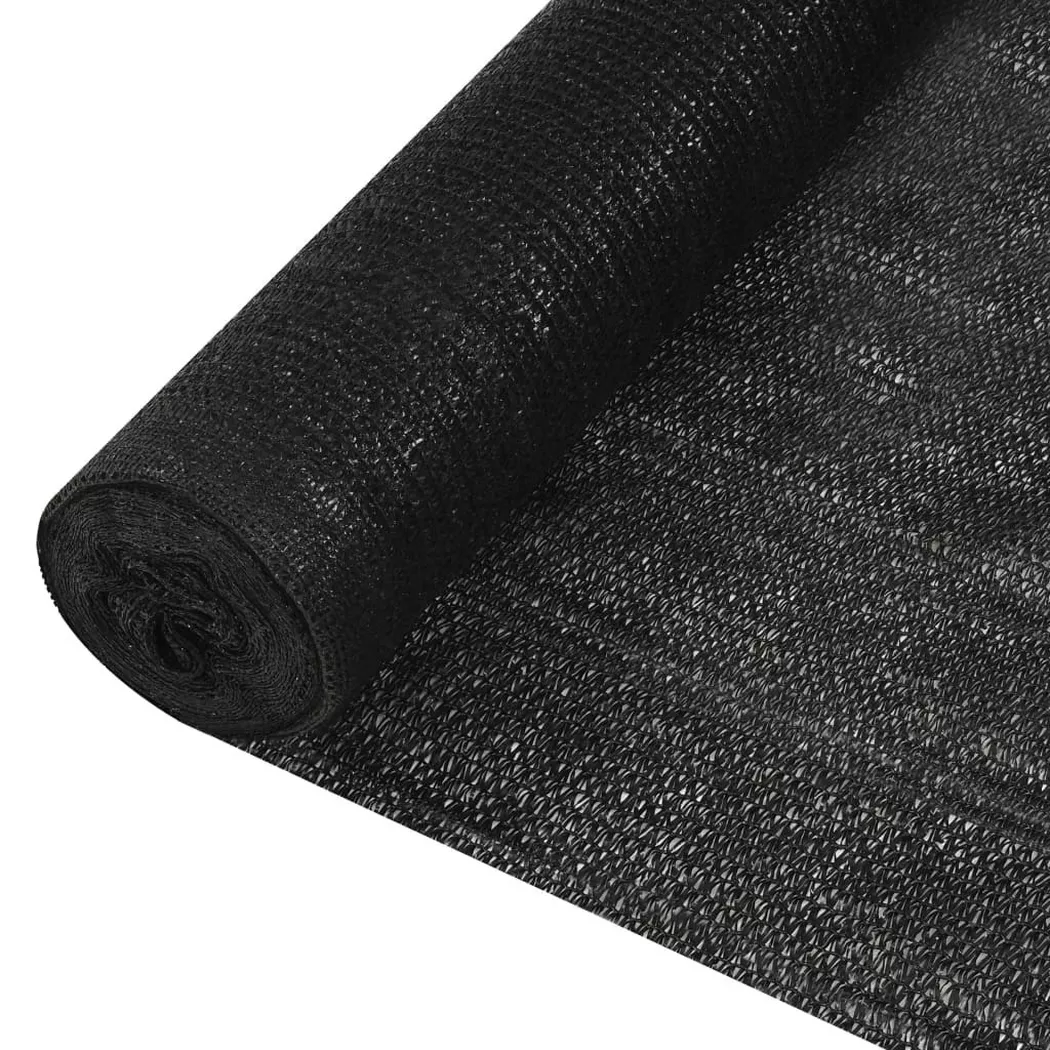 vidaXL Zaunblende Schwarz 1,5x25 m HDPE 195 g/m²