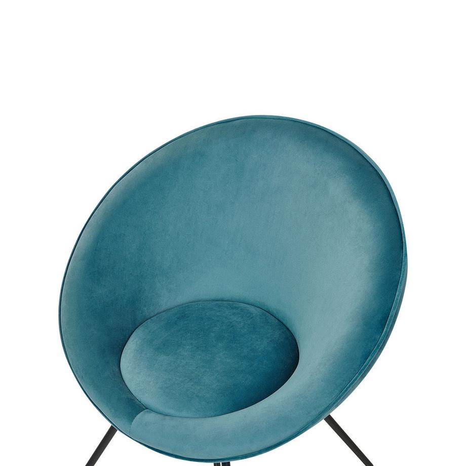 Beliani Sedia da pranzo en Velluto Retrò FLOBY II  