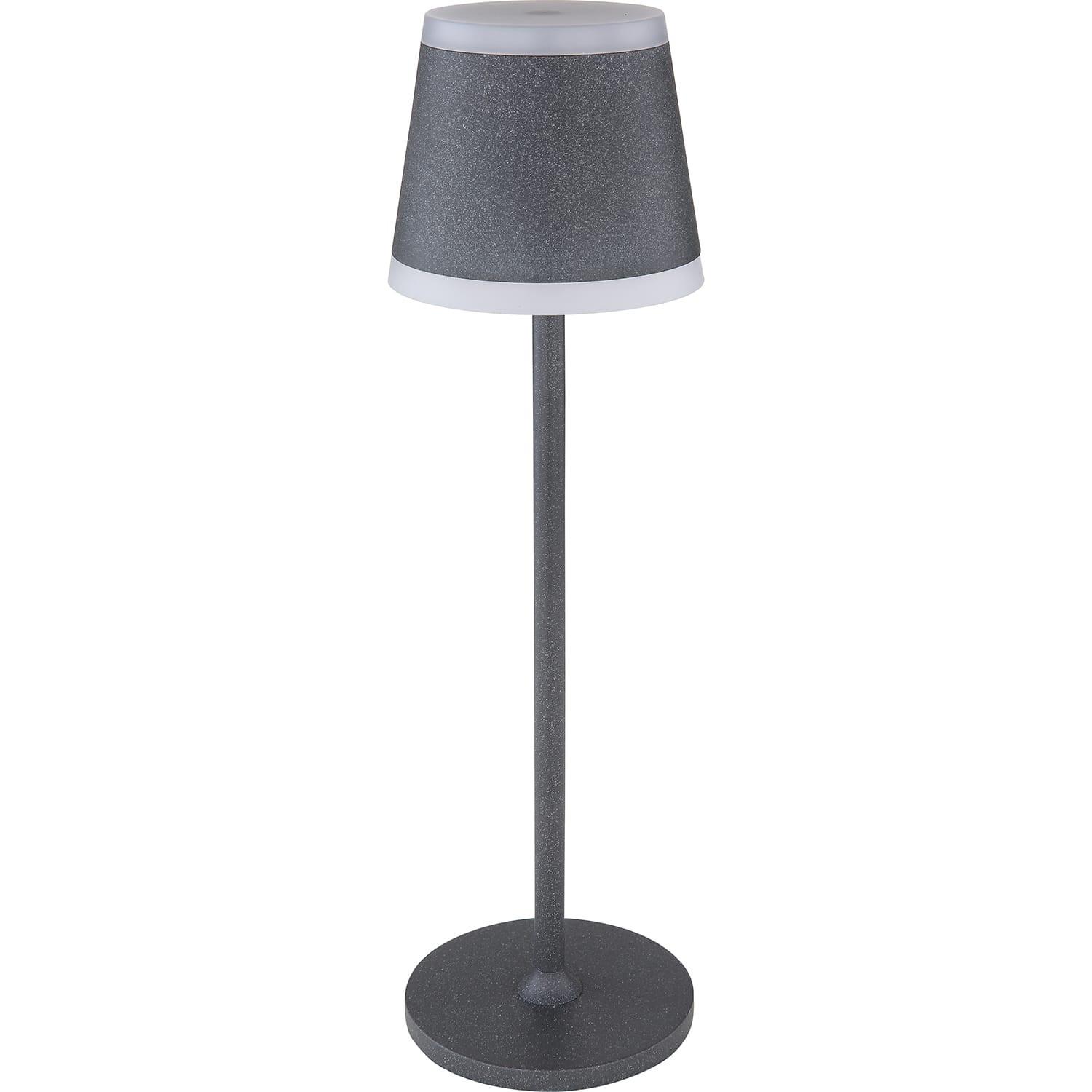 mutoni Lampe à poser Ridley I métal gris mat LED  