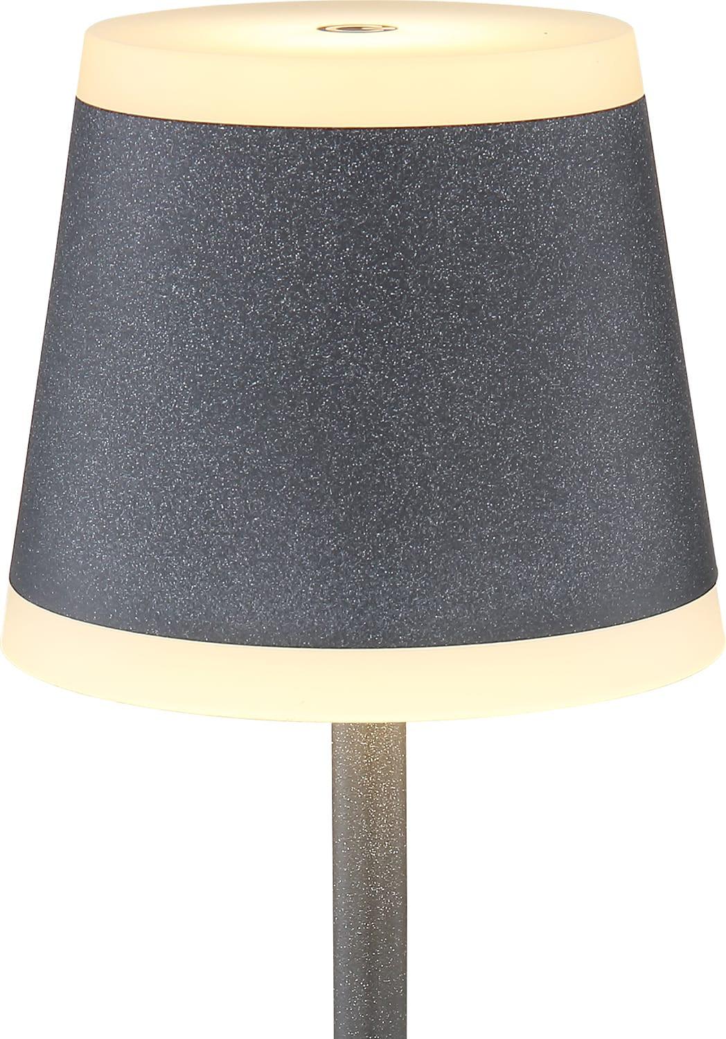 mutoni Lampe à poser Ridley I métal gris mat LED  