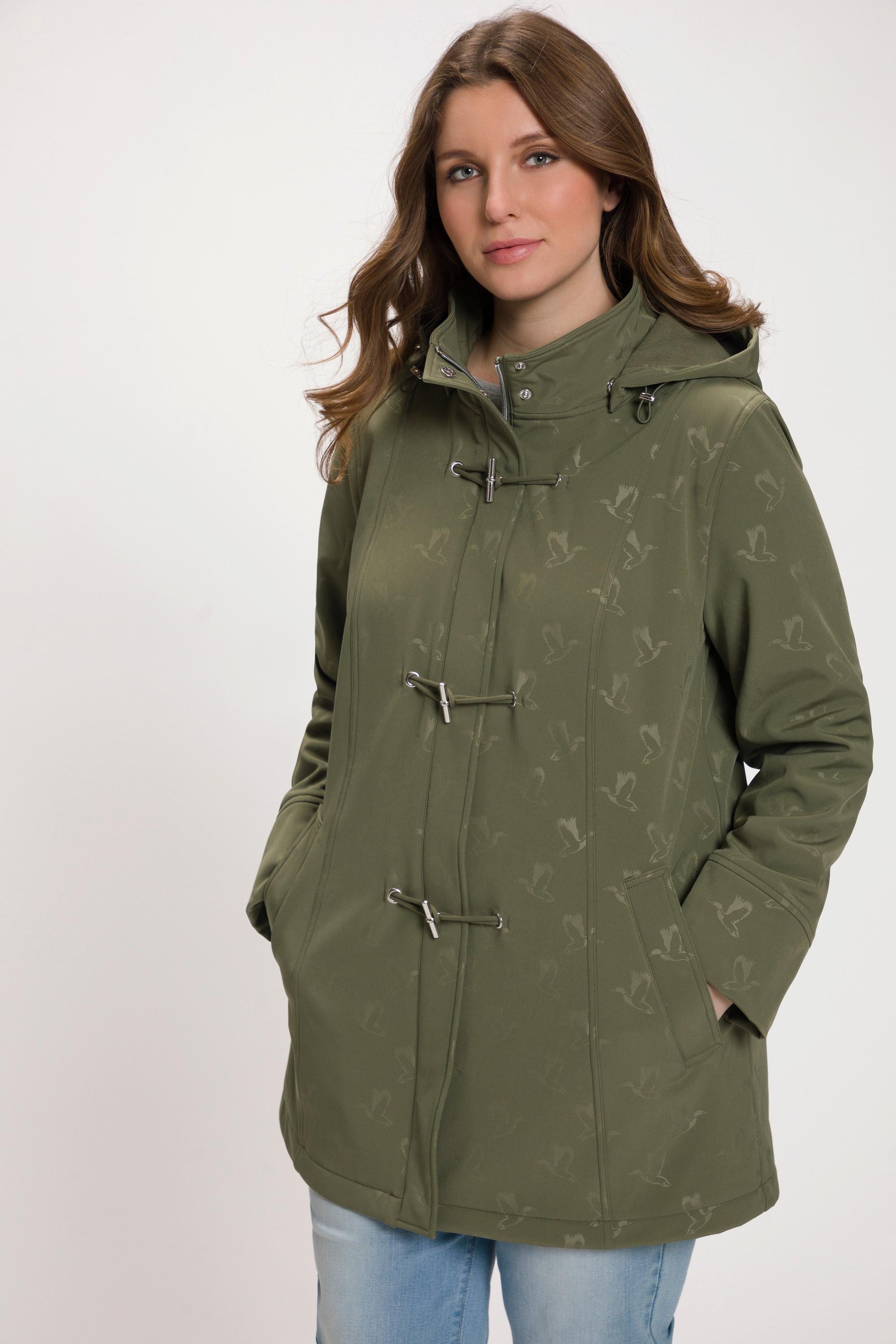 Ulla Popken  Veste softshell HYPAR, doublure en polaire, boutons allongés 