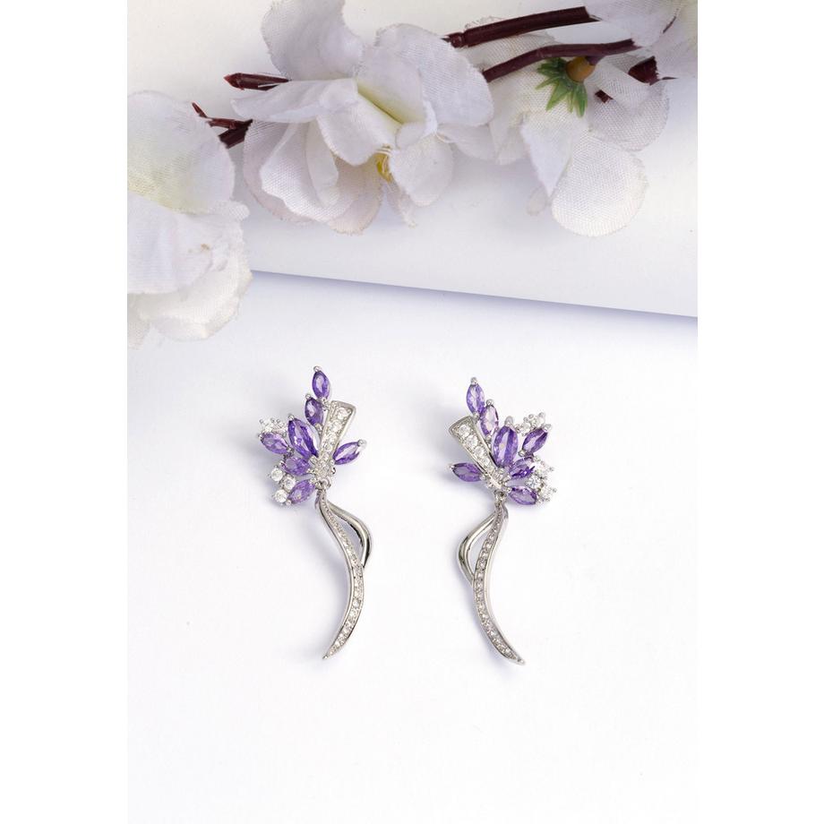 AVANT-GARDE PARIS  Schöne Florale Stiel-Ohrringe 