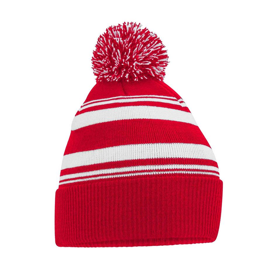 Beechfield Bonnet à Pompon Fan Rayé  