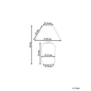 Beliani Lampe à poser en Céramique Traditionnel MUSSEL  