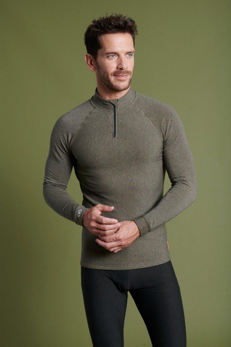 Image of Thermolactyl-t-shirt Comfort Mit Reißverschluss, Wärmegrad 5, . Herren Grün M