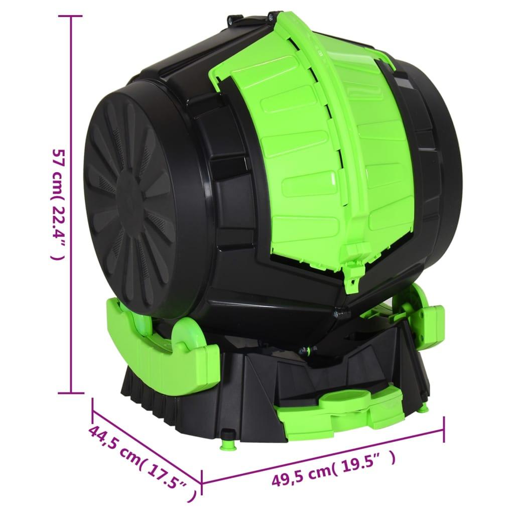 VidaXL  Composteur à culbutage plastique 