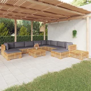 VidaXL set divani da giardino Teak riciclato  