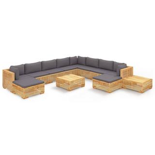 VidaXL set divani da giardino Teak riciclato  