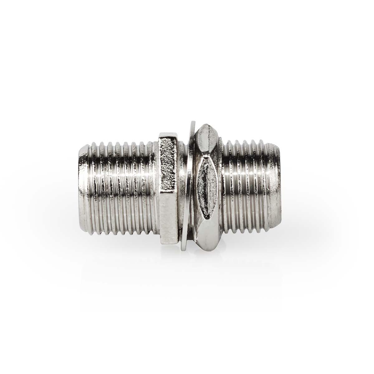 Nedis  Satelliten- und Antennenadapter | F-Buchse | F-Buchse | Vernickelt | 75 Ohm | Gerade | Metall | Silber | 1 St. | Schachtel 