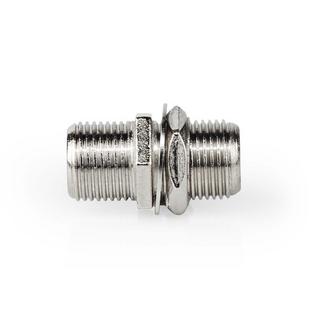 Nedis  Satelliten- und Antennenadapter | F-Buchse | F-Buchse | Vernickelt | 75 Ohm | Gerade | Metall | Silber | 1 St. | Schachtel 