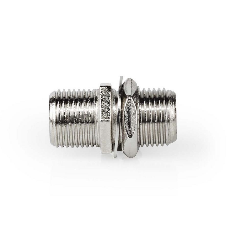 Nedis  Adaptateur satellite et antenne | F femelle | F femelle | nickelé | 75 Ohm | droit | métal | argent | 1 pc. | Boîte 