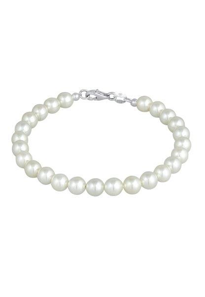 Image of Armband Muschelkernperlen Damen Weiss 19cm