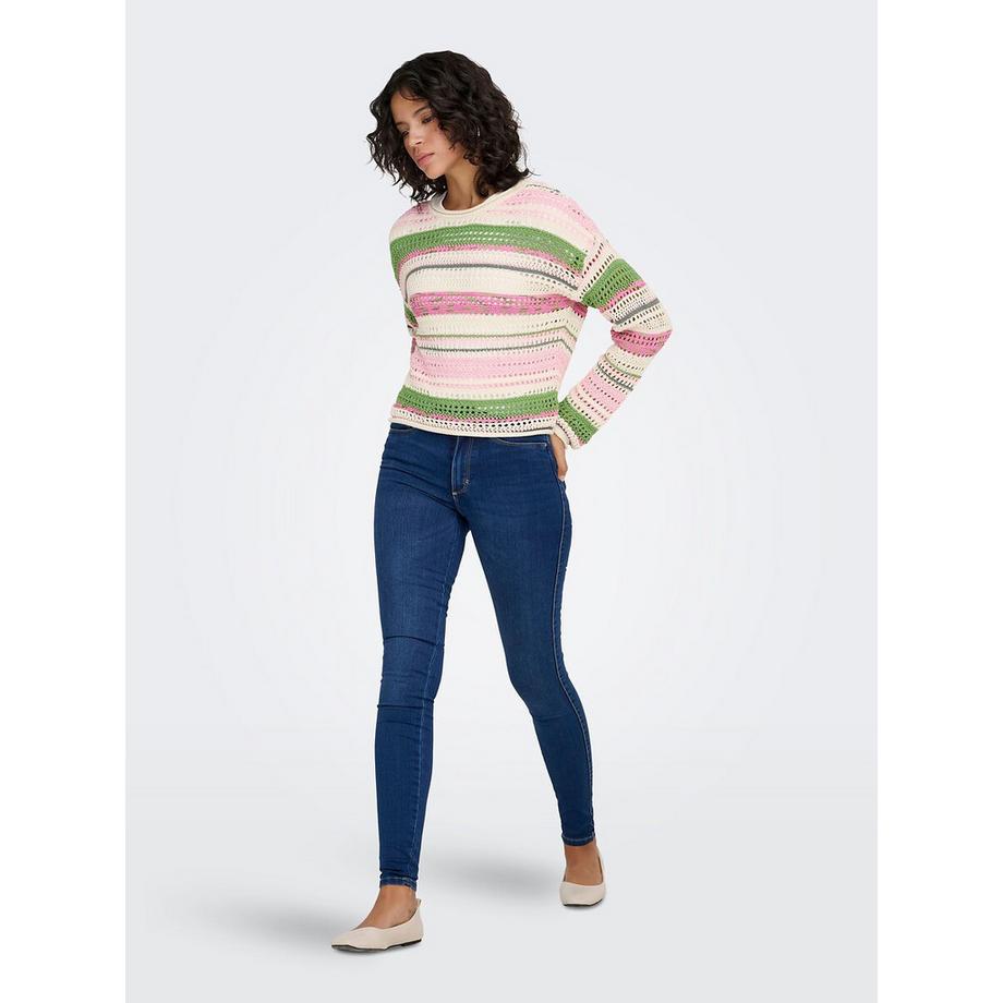 ONLY Pullover Girocollo a Righe  