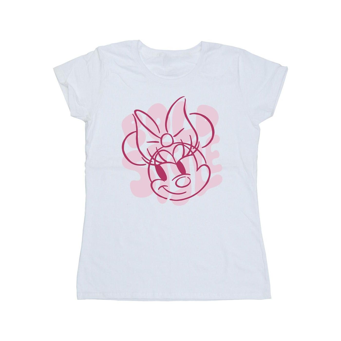 Image of Minnie Mouse Bold Style Tshirt Damen Weiss S