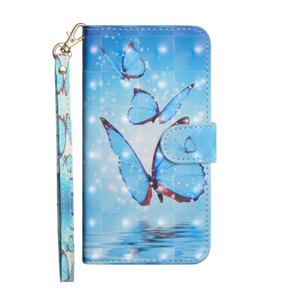 Cover-Discount  Xiaomi Mi Note 10 / 10 Pro - Etui papillons effet paillettes bleu 