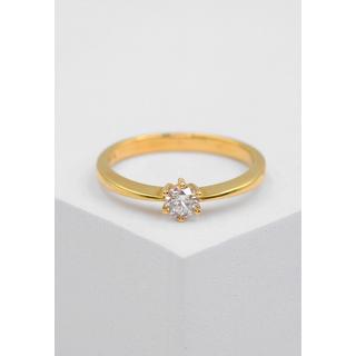 MUAU Schmuck  Solitaire Ring Diamant 0.25ct. Gelbgold 750 