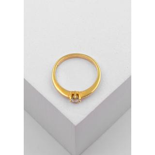 MUAU Schmuck  Solitaire Ring Diamant 0.25ct. Gelbgold 750 