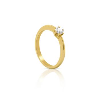 Bague solitaire diamant 0,25ct. or jaune 750