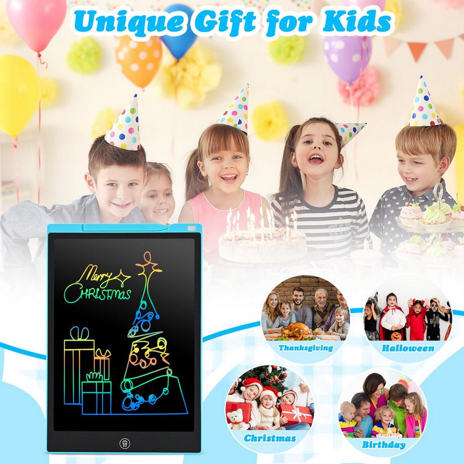 Activity-board  Tableau d'écriture LCD tableau magique pour enfants avec stylo, corde élastique, protection des yeux tableau de dessin avec fonction de verrouillage et d'effacement 
