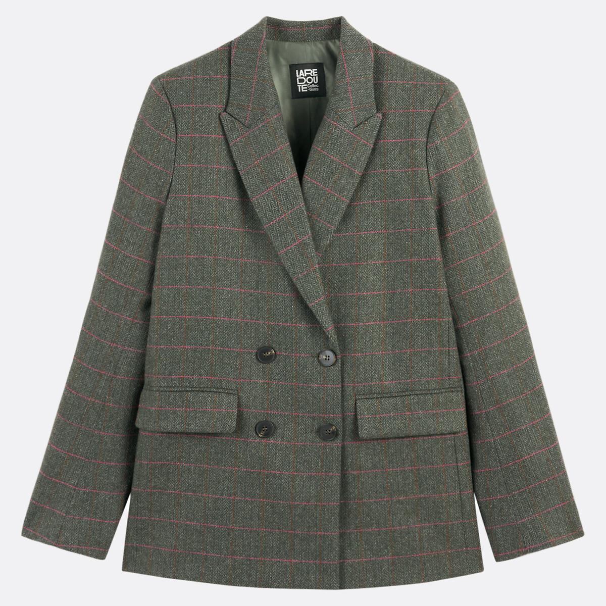 La Redoute Collections Blazer long à carreaux  