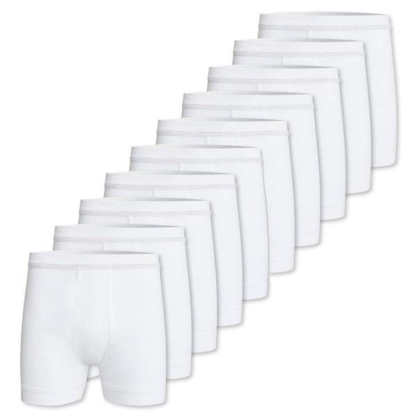 Image of 10er Pack Doppelripp - Unterhose Kurz Herren Weiss 4XL