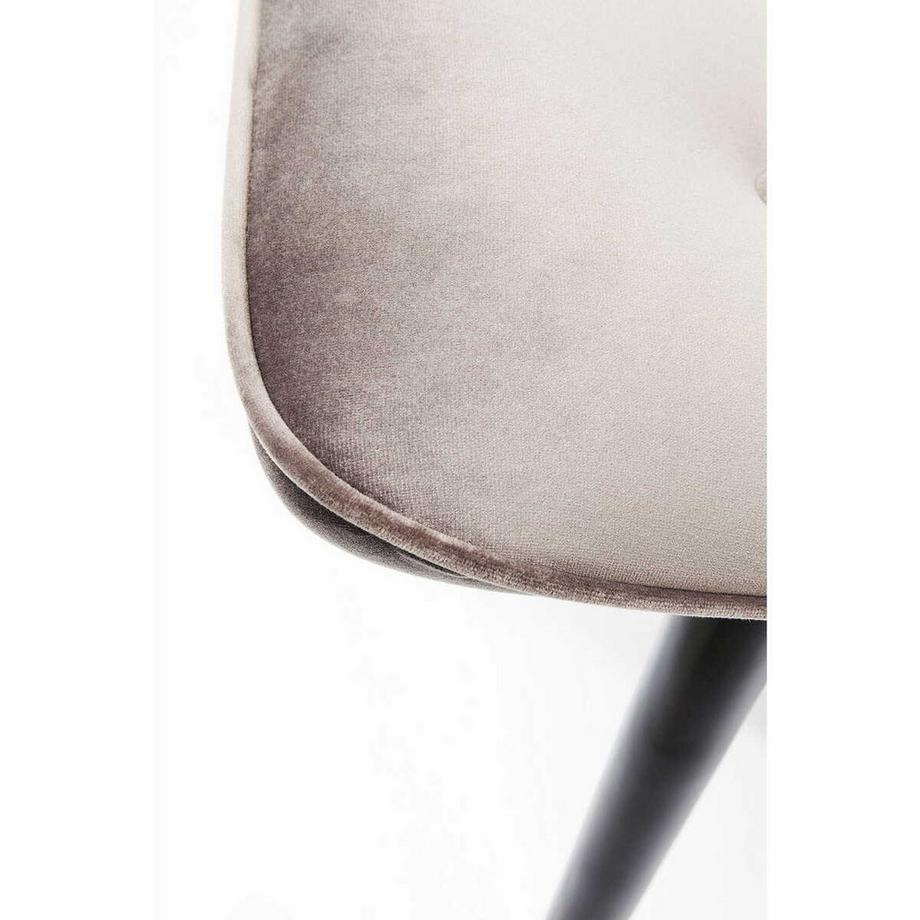 mutoni Tabouret Vicky Velvet gris argenté  