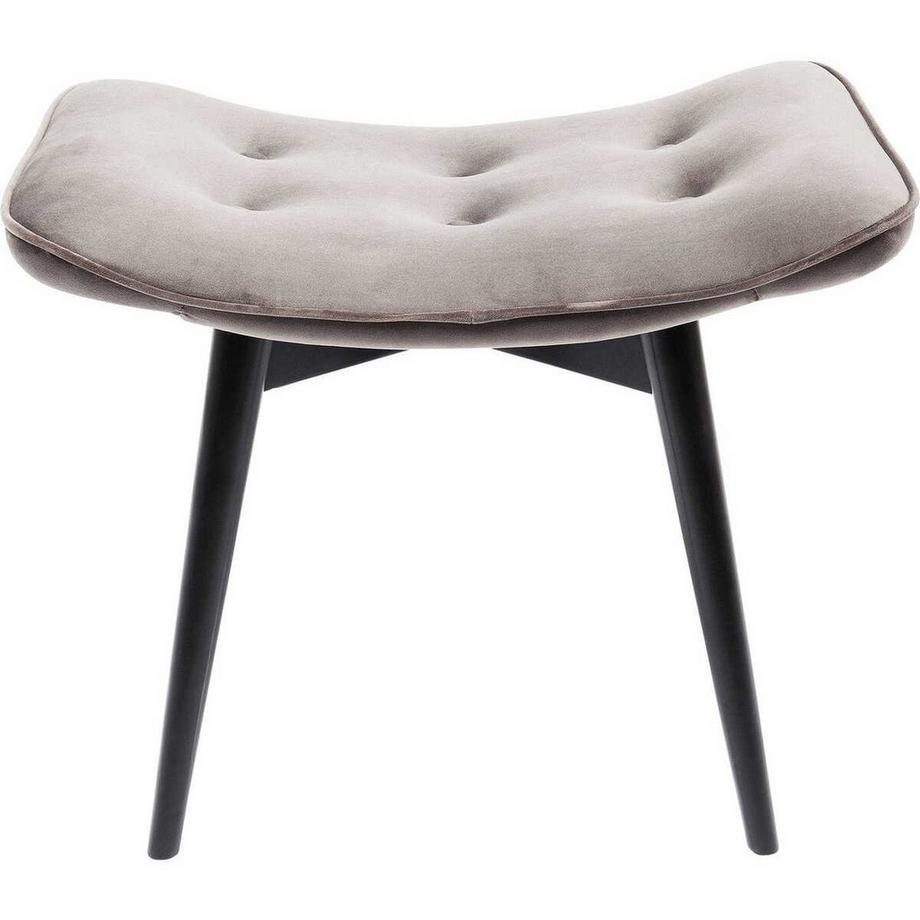 mutoni Tabouret Vicky Velvet gris argenté  