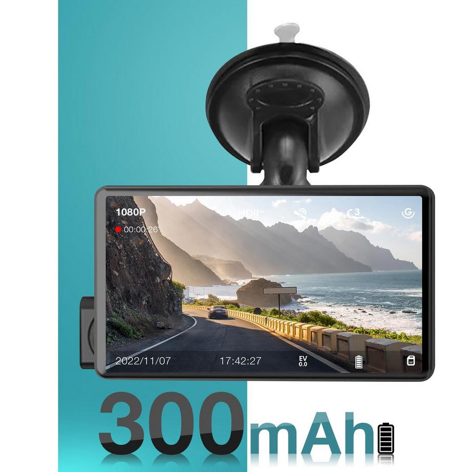 Avizar  Dashcam auto HD, frontale + posteriore 
