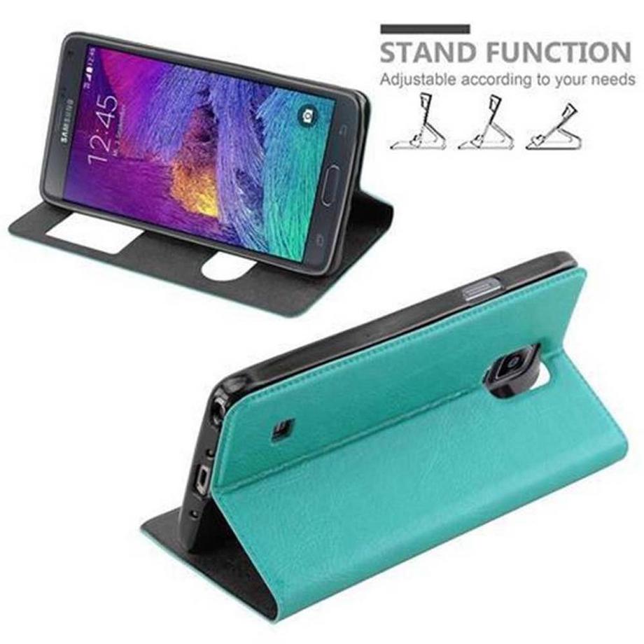 Cadorabo  Housse compatible avec Samsung Galaxy NOTE 4 - Coque de protection avec fermeture magnétique, fonction de support et 2 fenêtres de visualisation 