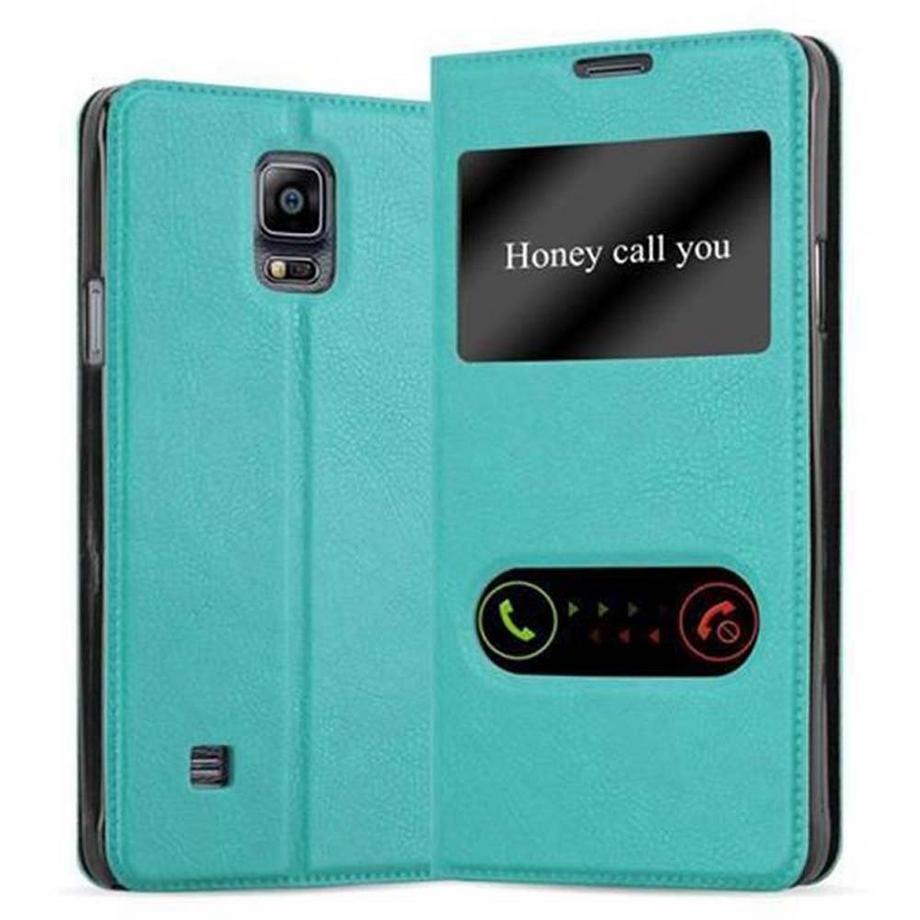 Cadorabo  Housse compatible avec Samsung Galaxy NOTE 4 - Coque de protection avec fermeture magnétique, fonction de support et 2 fenêtres de visualisation 