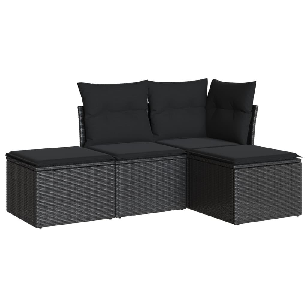 VidaXL set divano da giardino Polirattan  