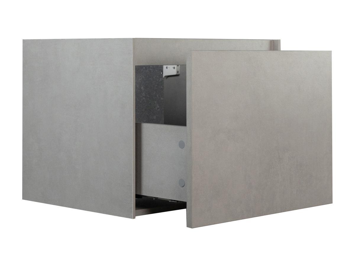 Vente-unique Mobile sotto lavabo sospeso 60 cm Grigio calcestruzzo - SOSTHENE  