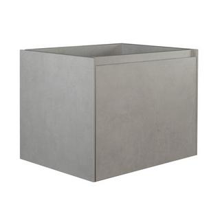 Vente-unique Meuble sous vasque suspendu gris béton - 60 cm - SOSTHENE  
