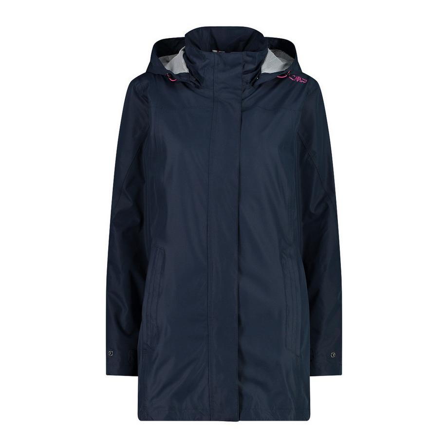 veste imperméable à capuche avec boutons-pression