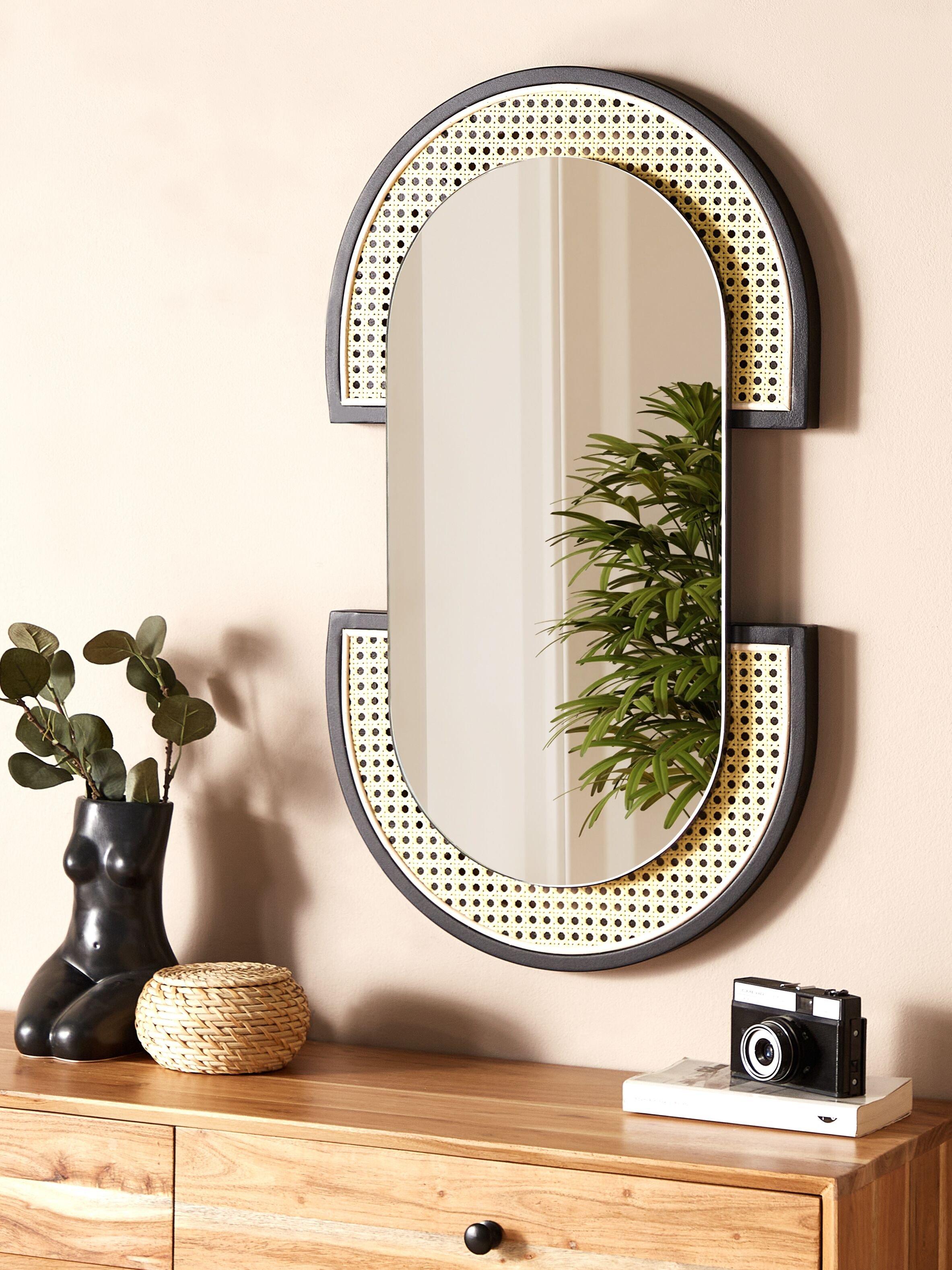 Beliani Miroir en Polyrotin Boho STAINS  