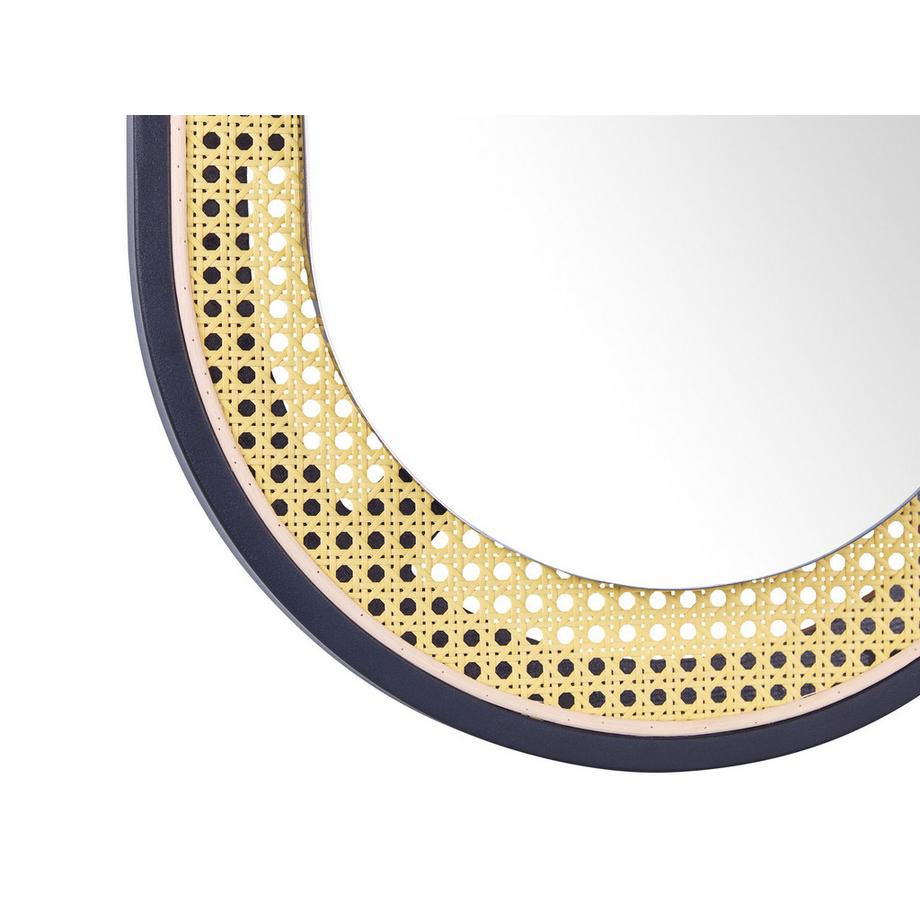 Beliani Wandspiegel aus PE Rattan Boho STAINS  