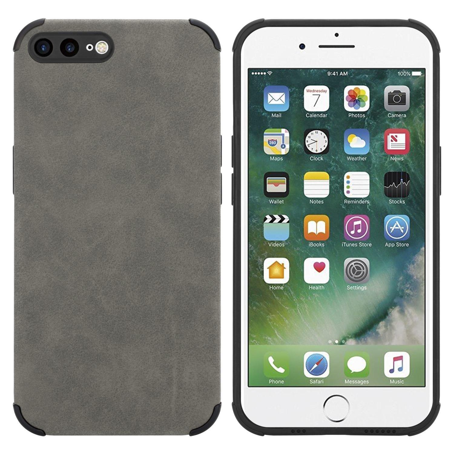 Cadorabo  Hülle für Apple iPhone 7 PLUS  7S PLUS  8 PLUS mit Kunst-Wildleder Rückseite 