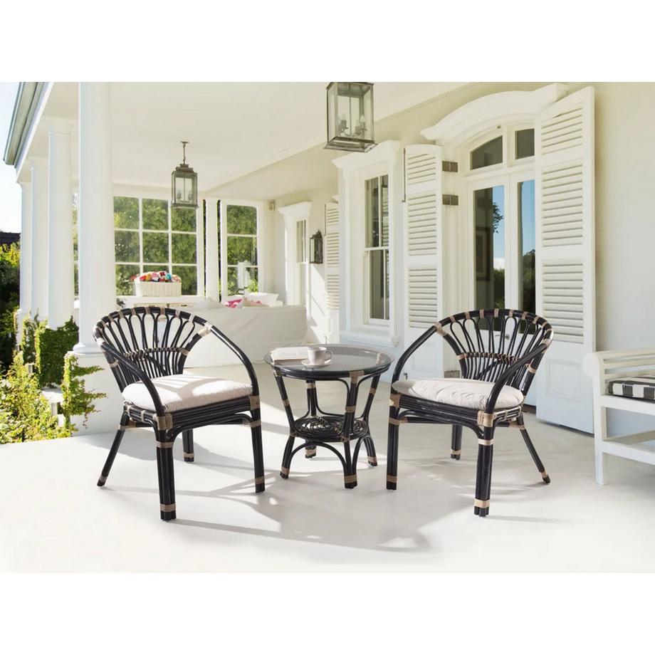 Beliani Ensemble pour bistro en Rotin Traditionnel PECORINI  