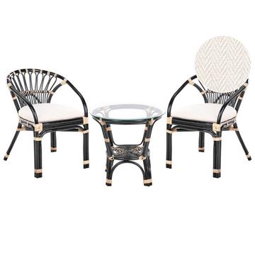 Bistro Set aus Rattan Klassisch PECORINI