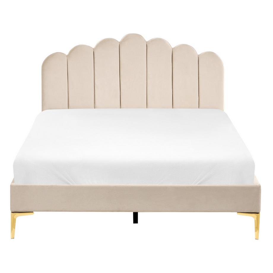 Beliani Letto en Velluto Minimalista SAUVIAN  