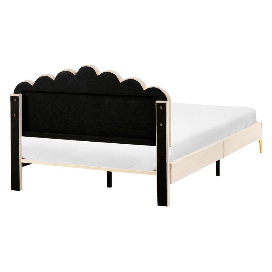 Beliani Letto en Velluto Minimalista SAUVIAN  