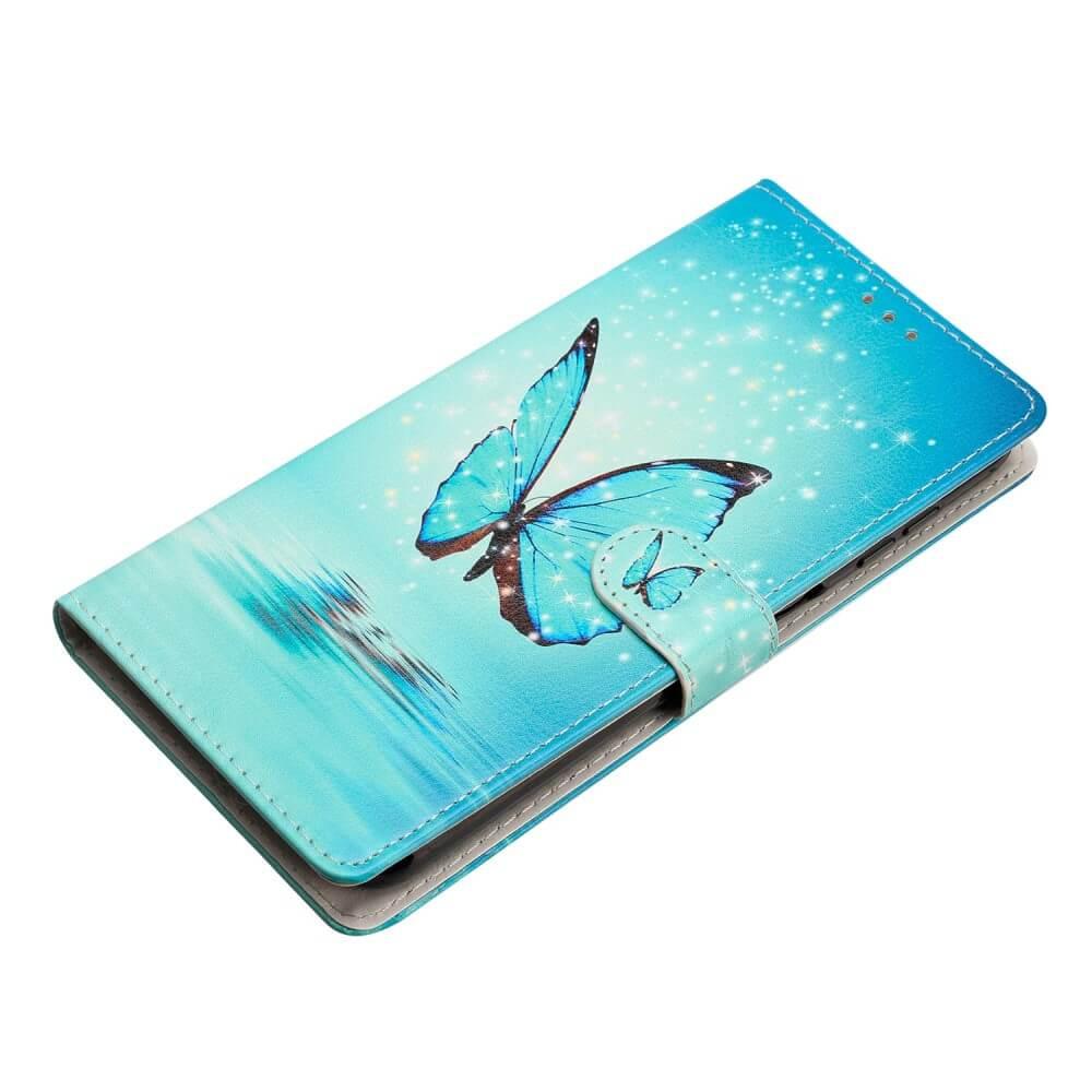 Cover-Discount  Galaxy S24+ - Housse en cuir papillon bleu 